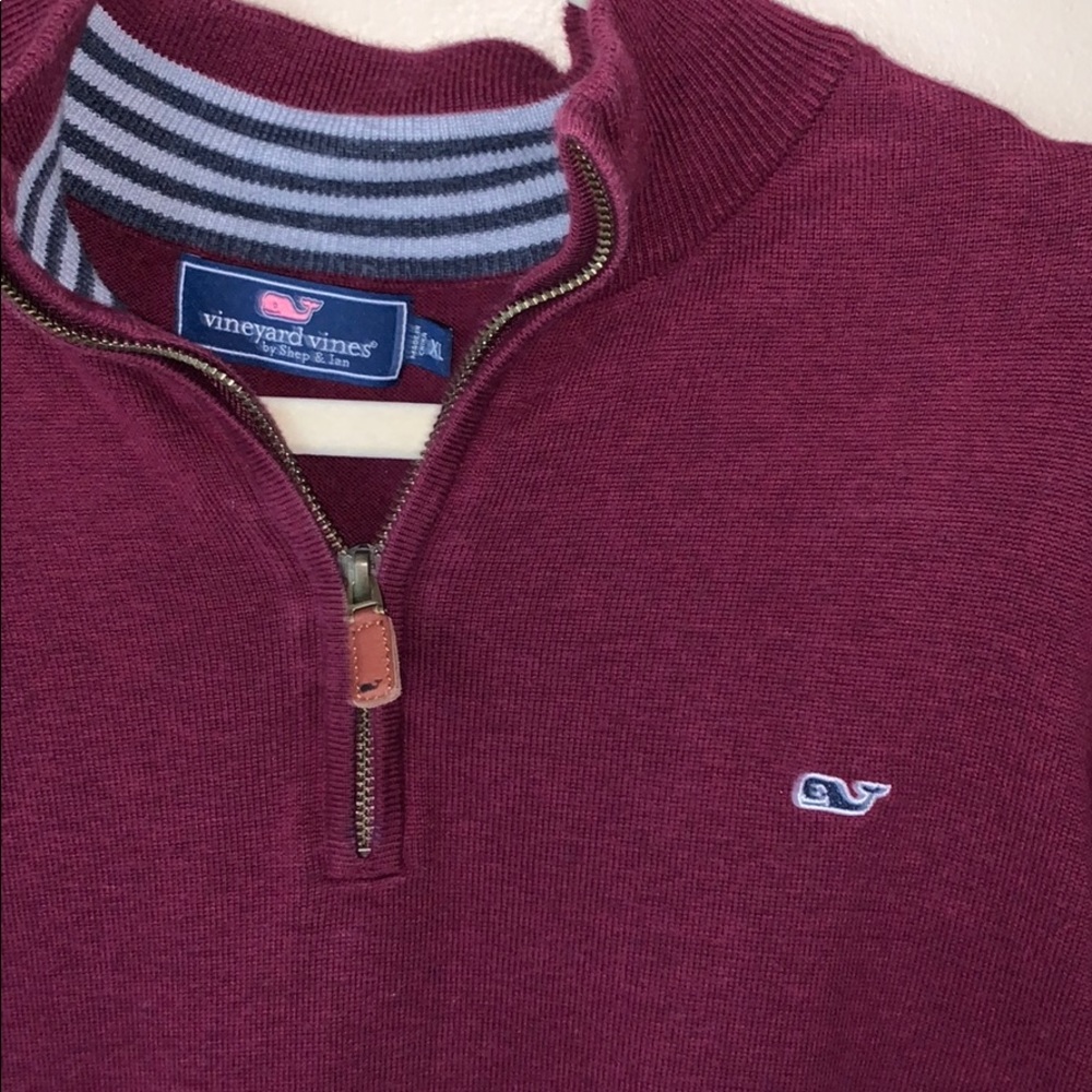 Quarter-Zip maroon Vineyard Vines pullover